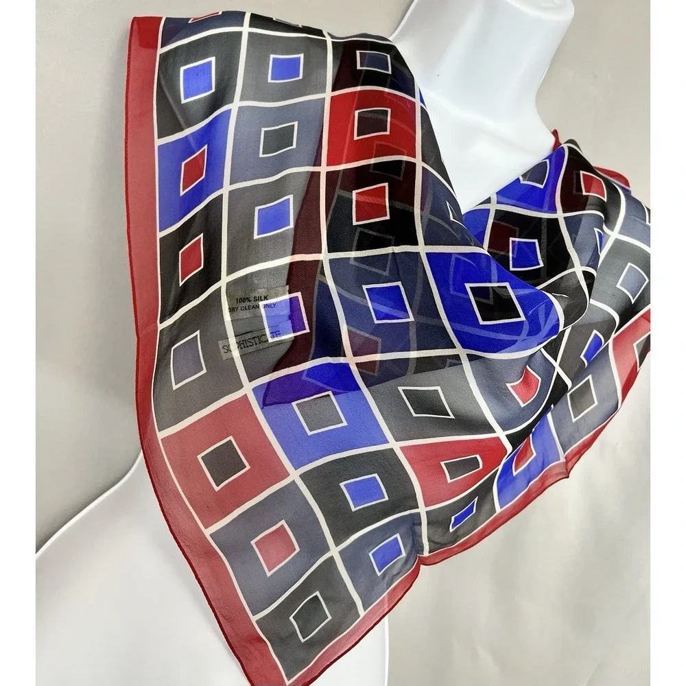 Vintage Petite Sophisticate Scarf 100% Silk 20